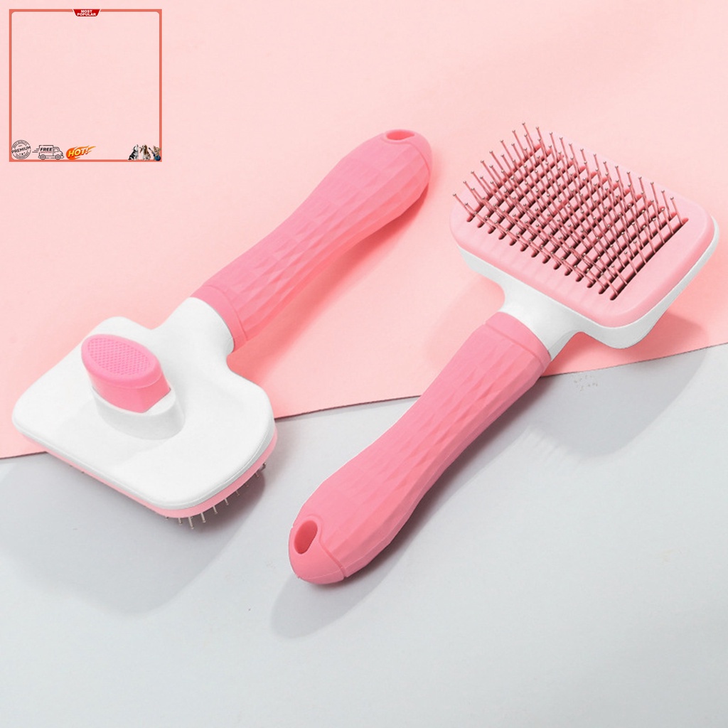 Lược Chải Lông Tự Động Mini Chống Trượt Có Tay Cầm Tiện Dụng Cho Thú Cưng