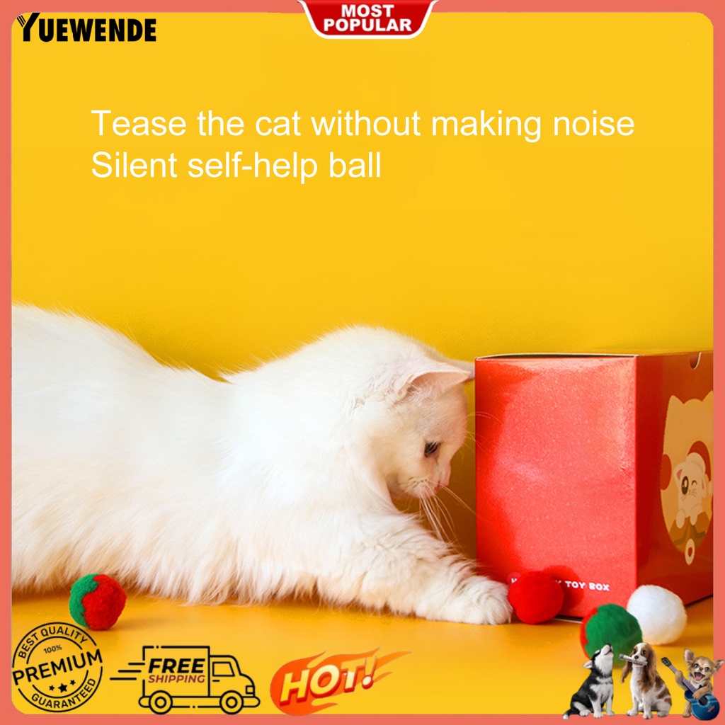 Hộp 80 Bóng Đồ Chơi Mềm Mại Co Giãn Chống Cắn Dành Cho Mèo Cưng