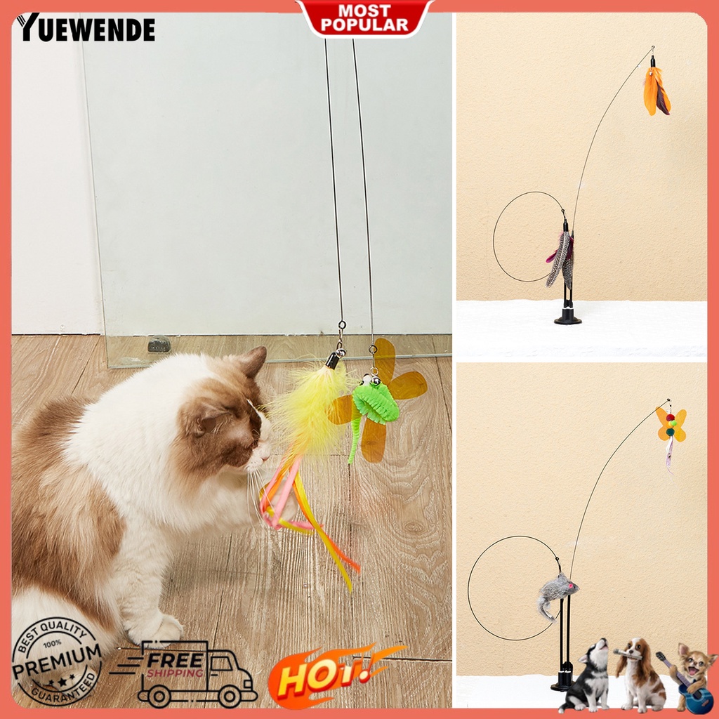 Gậy Trêu Mèo Hình Bươm Bướm Có Giác Hút Mạnh Không Dễ Bị Cắn &amp; Mài Mòn