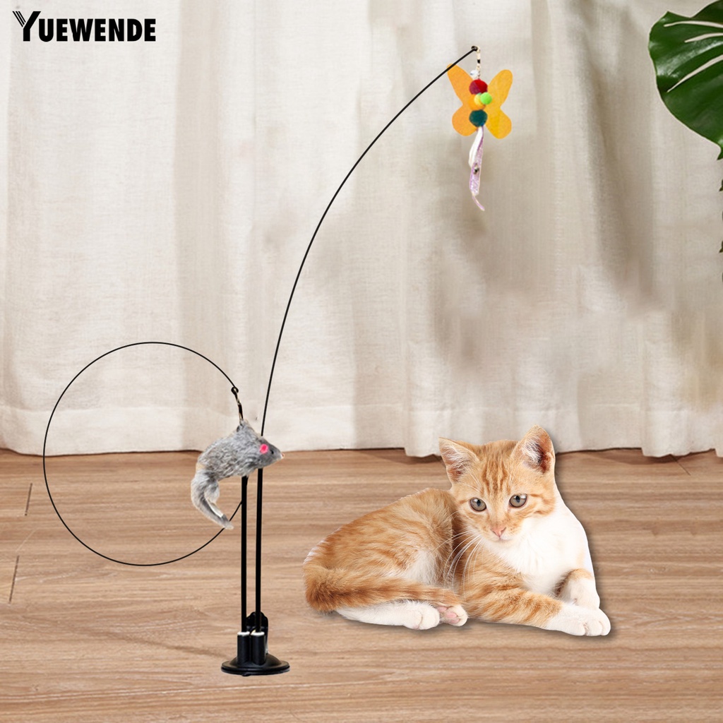 Gậy Trêu Mèo Hình Bươm Bướm Có Giác Hút Mạnh Không Dễ Bị Cắn &amp; Mài Mòn