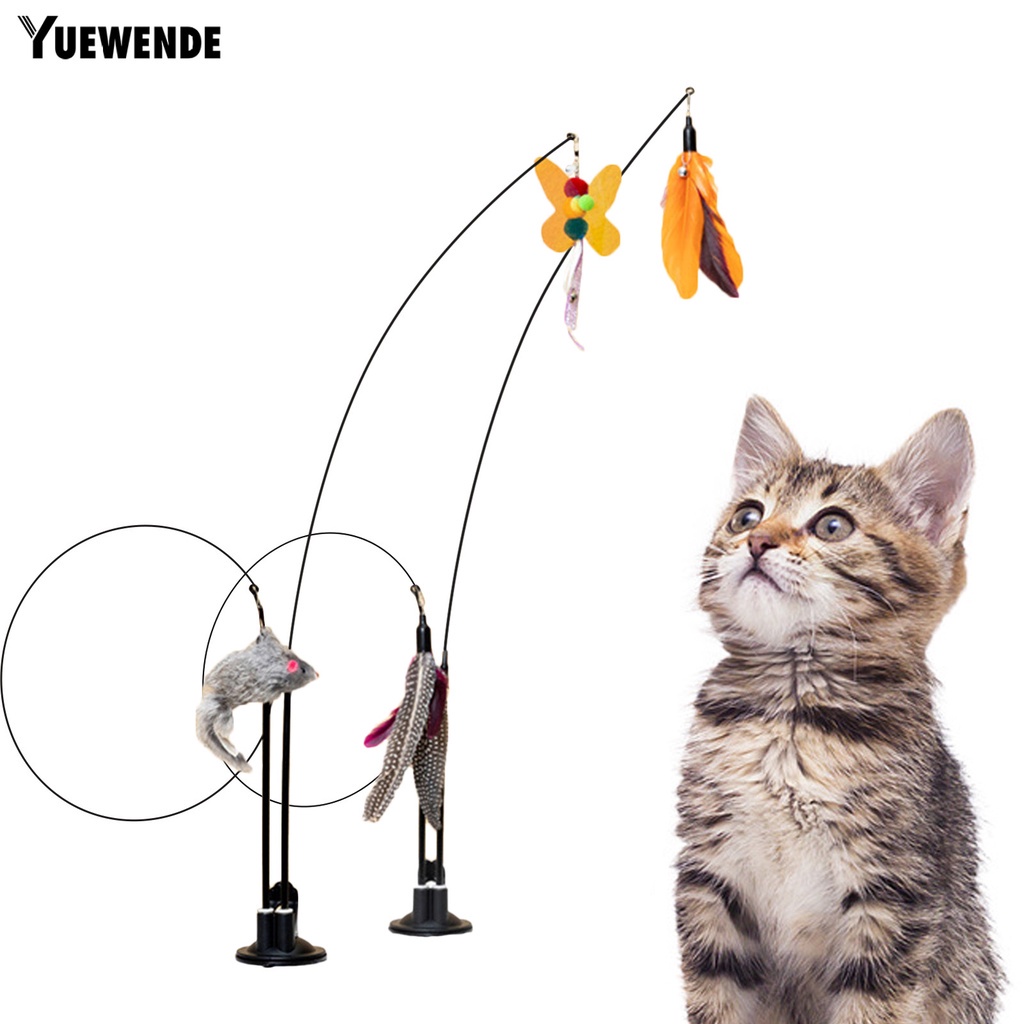 Gậy Trêu Mèo Hình Bươm Bướm Có Giác Hút Mạnh Không Dễ Bị Cắn &amp; Mài Mòn