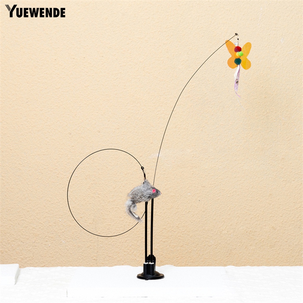 Gậy Trêu Mèo Hình Bươm Bướm Có Giác Hút Mạnh Không Dễ Bị Cắn &amp; Mài Mòn