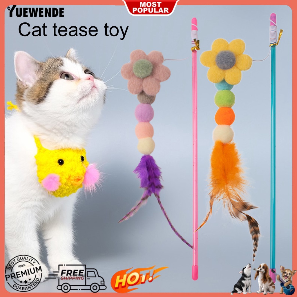 Gậy Trêu Mèo Chống Cắn / Trầy Xước Đính Hoa Và Quả Bóng Lông Dài Chuyên Dụng