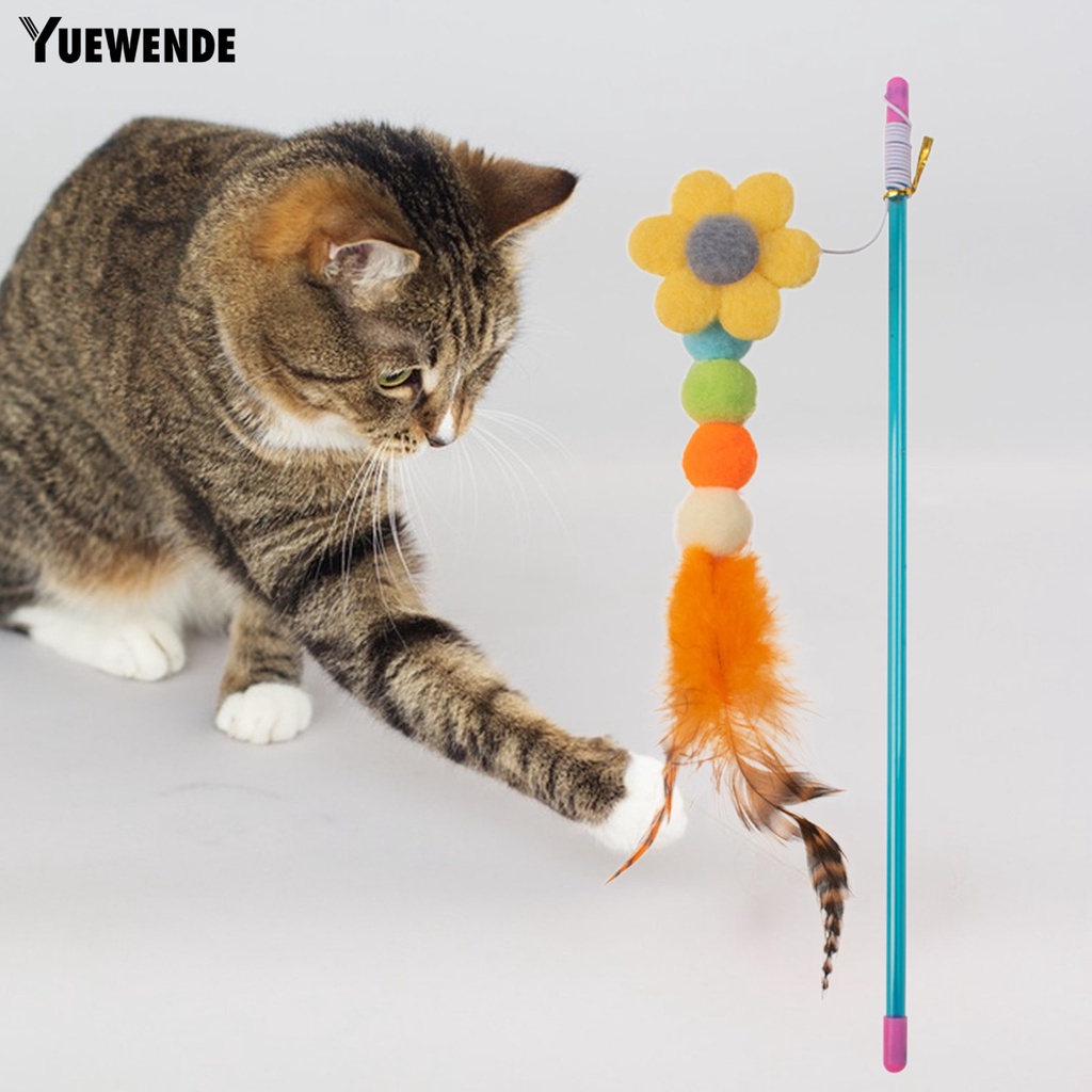 Gậy Trêu Mèo Chống Cắn / Trầy Xước Đính Hoa Và Quả Bóng Lông Dài Chuyên Dụng