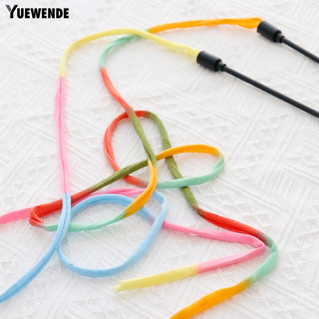 Cây Gậy Đồ Chơi Bằng Vải / Dây Ruy Băng Dài Màu Sắc Tương Tác Giảm Căng Thẳng Cho Mèo Cưng