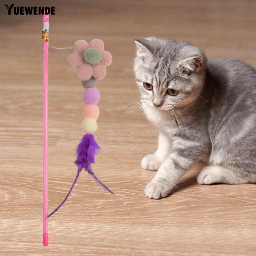 Gậy Trêu Mèo Chống Cắn / Trầy Xước Đính Hoa Và Quả Bóng Lông Dài Chuyên Dụng