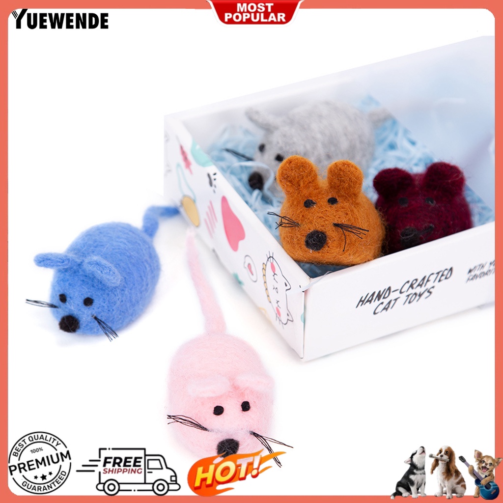 Đồ Chơi Chuột Giả Bằng Len Cho Mèo Cưng