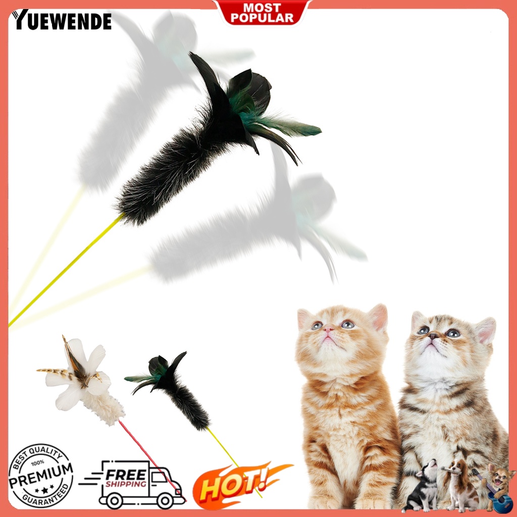 Gậy Đồ Chơi Bằng Lông Vũ Chống Cắn Giảm Căng Thẳng Dễ Thương Dành Cho Mèo Cưng