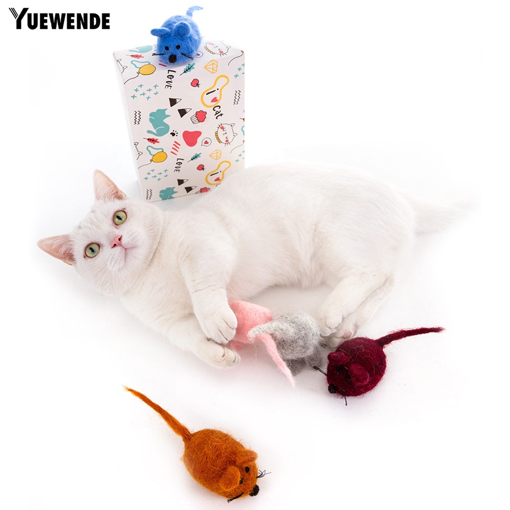 Đồ Chơi Chuột Giả Bằng Len Cho Mèo Cưng