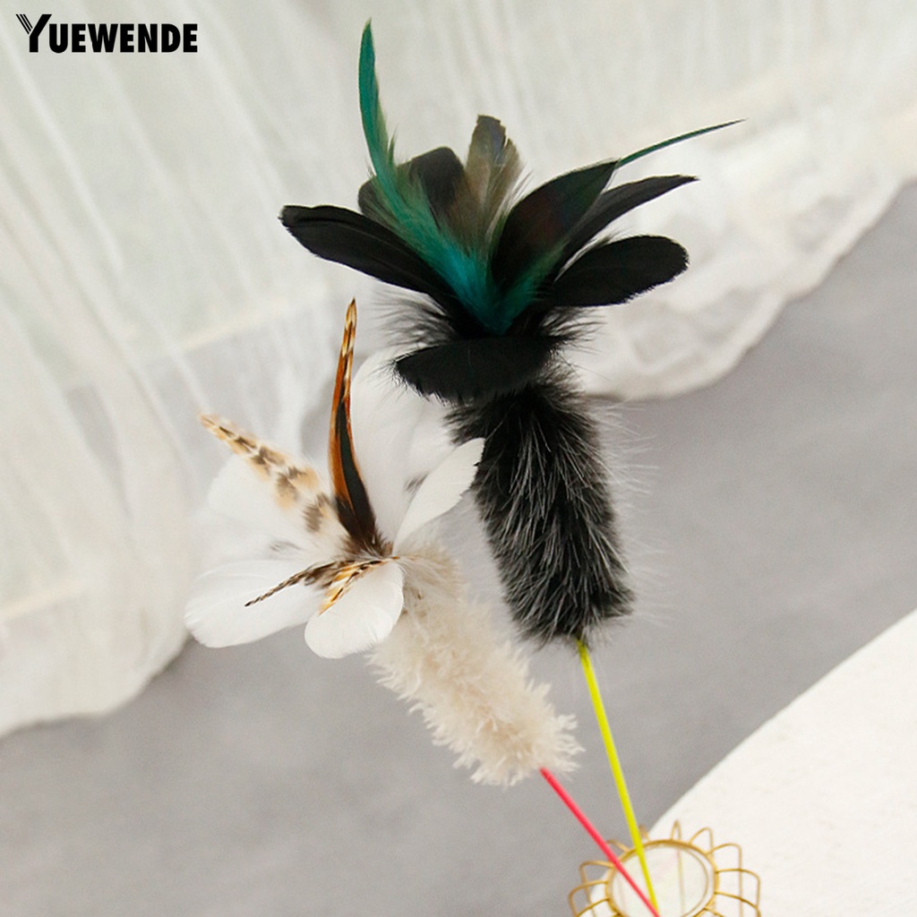 Gậy Đồ Chơi Bằng Lông Vũ Chống Cắn Giảm Căng Thẳng Dễ Thương Dành Cho Mèo Cưng