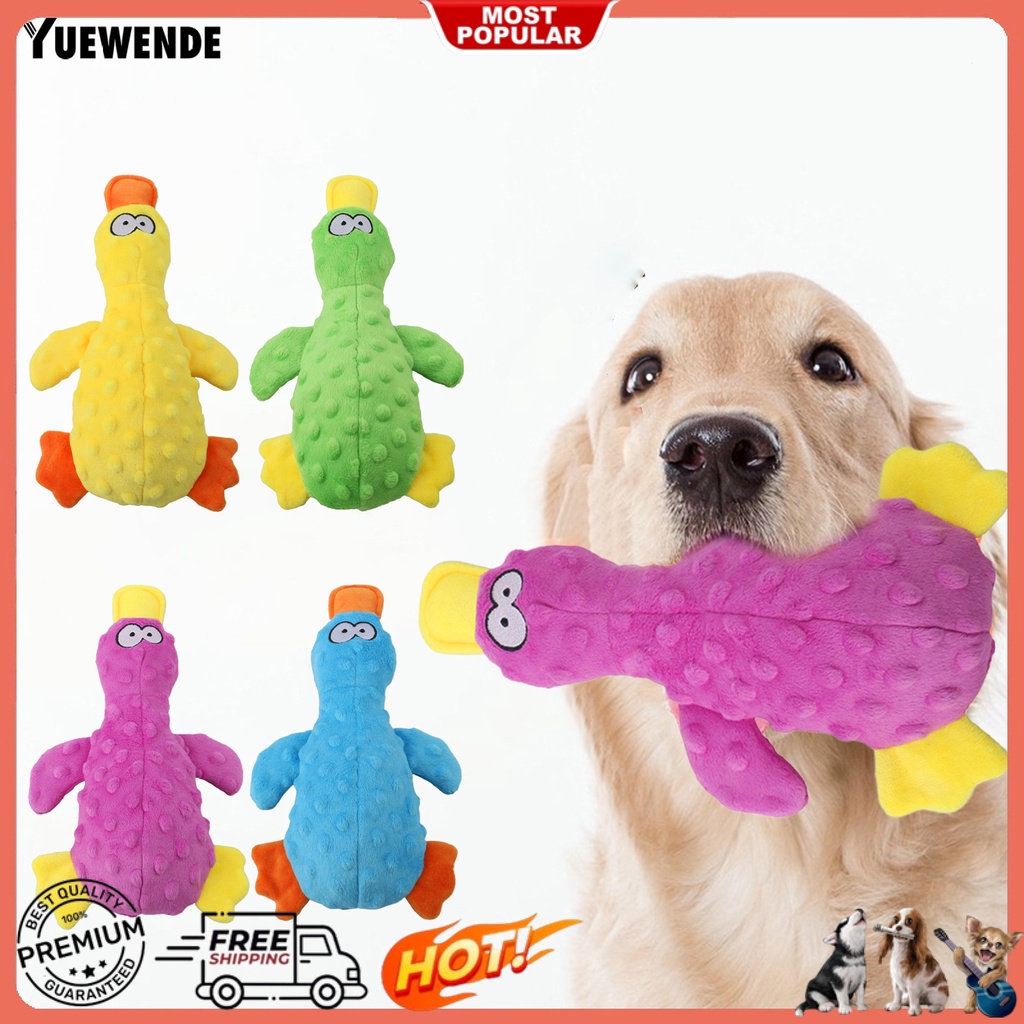 Đồ Chơi Nhồi Bông Hình Vịt Hoạt Hình Có Âm Thanh Chống Cắn Cho Thú Cưng