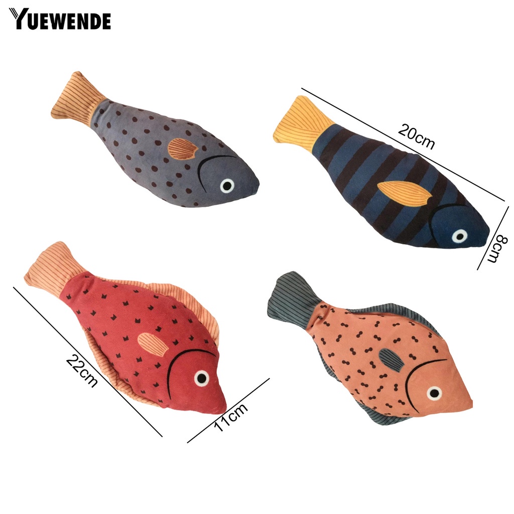 Cá Nhồi Bông Đồ Chơi Mềm Mại Chống Cắn Cho Mèo Cưng