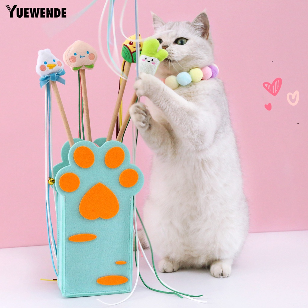 Gậy Trêu Mèo Hình Hoạt Hình Sáng Tạo Có Chuông Và Tua Rua Giúp Giảm Căng Thẳng