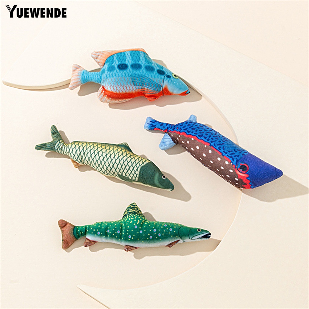 Đồ Chơi Cá Nhồi Bông 3D Mềm Mại Chống Cắn Cho Mèo Cưng