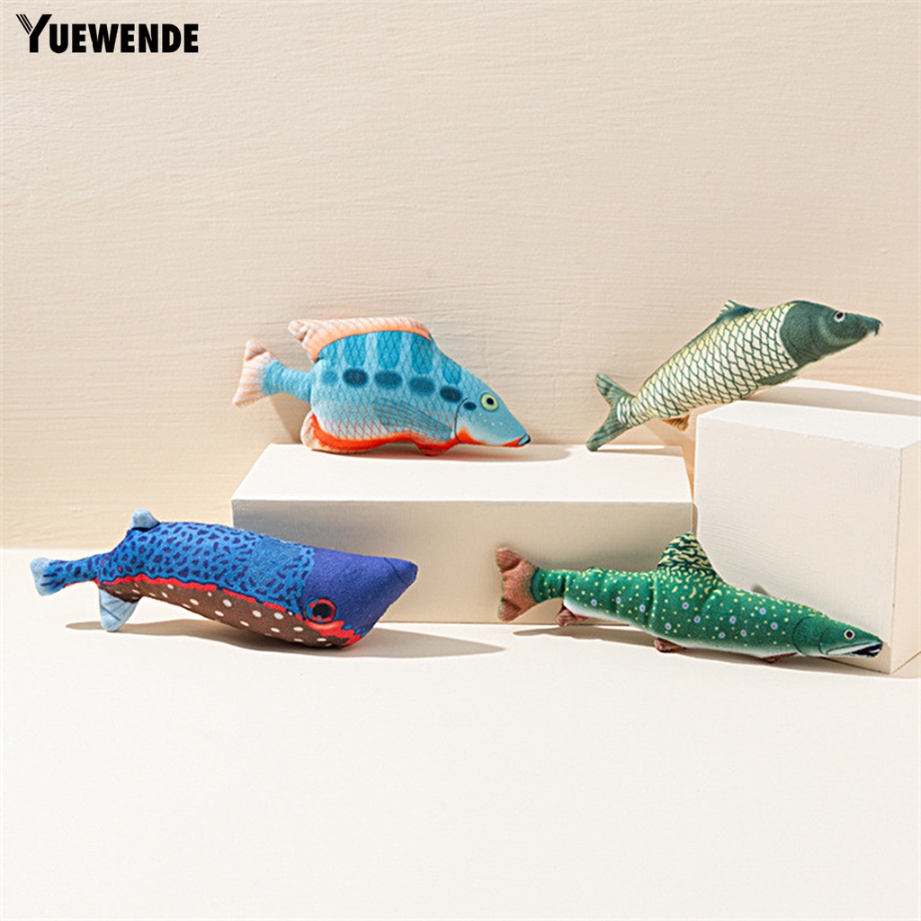 Đồ Chơi Cá Nhồi Bông 3D Mềm Mại Chống Cắn Cho Mèo Cưng
