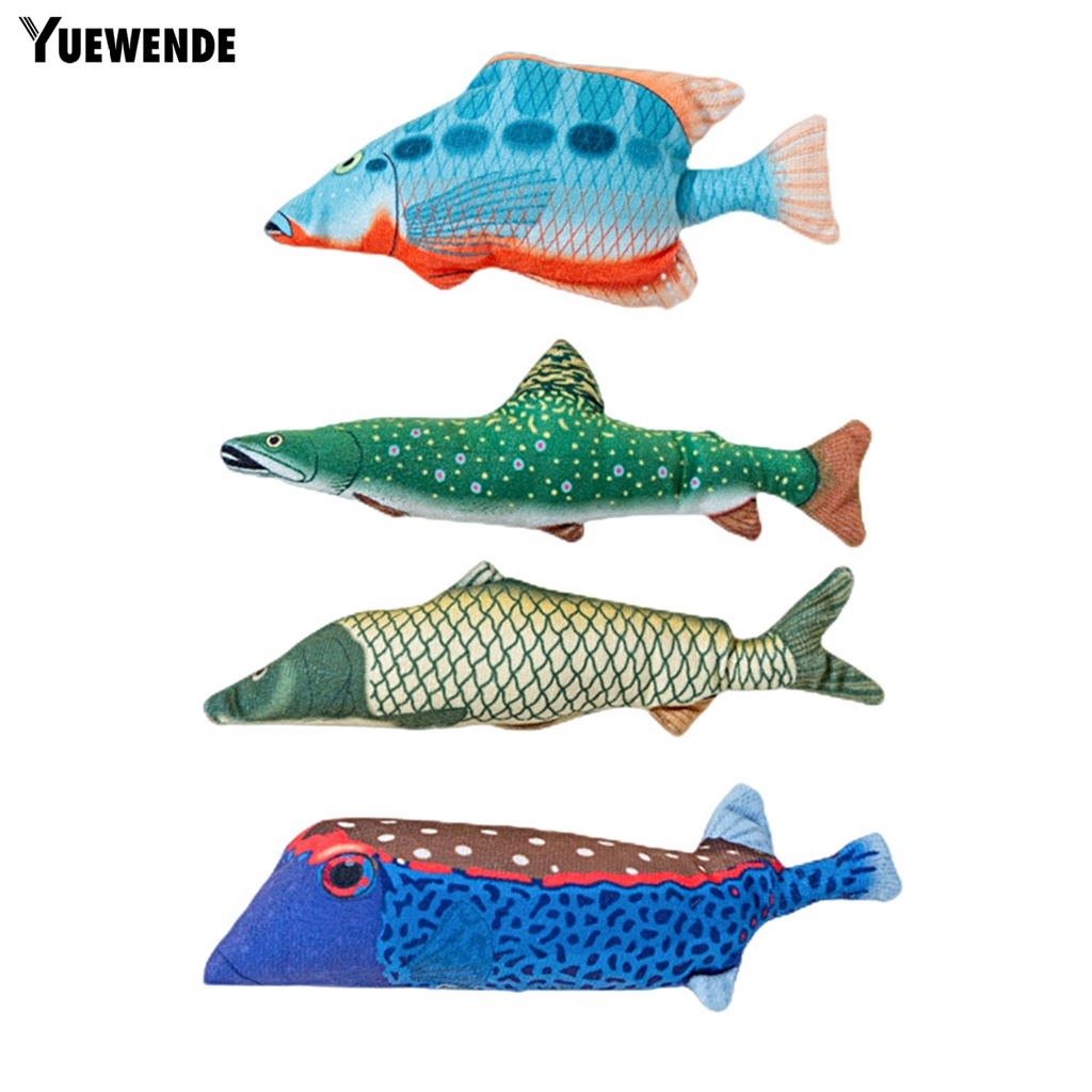 Đồ Chơi Cá Nhồi Bông 3D Mềm Mại Chống Cắn Cho Mèo Cưng