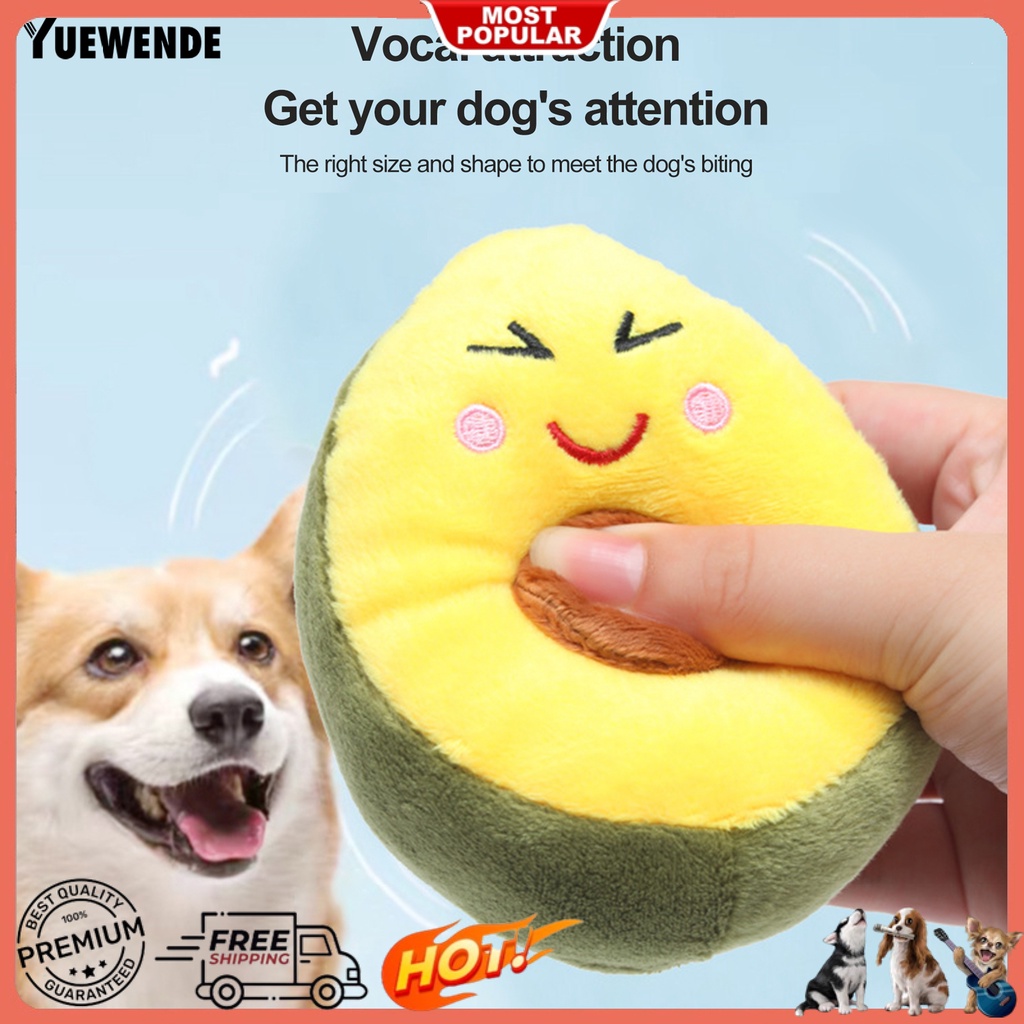 Đồ Chơi Mềm Mại Hình Quả Bơ Phát Ra Âm Thanh Vui Nhộn Cho Thú Cưng