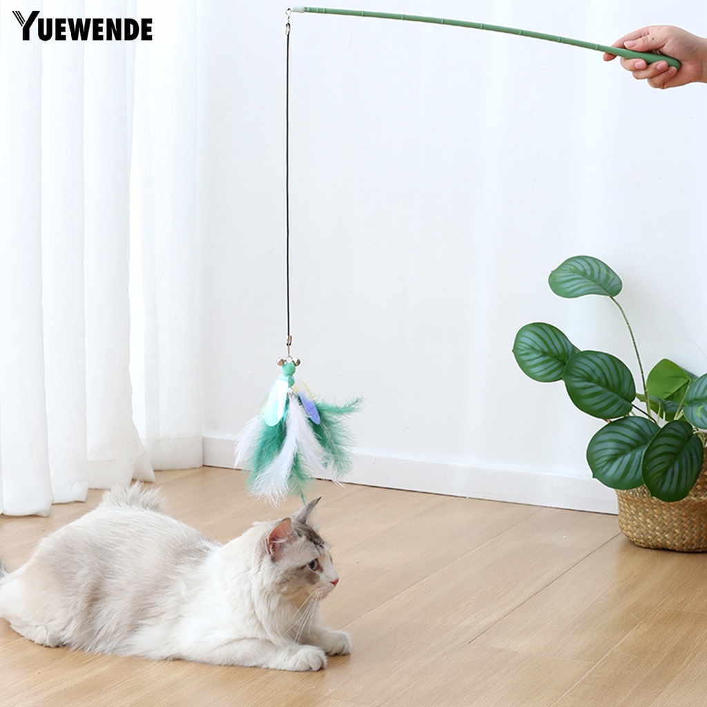 Gậy Trêu Mèo Gắn Lông Vũ Với Chuông Thiết Kế Sáng Tạo Thoải Mái Độc Đáo