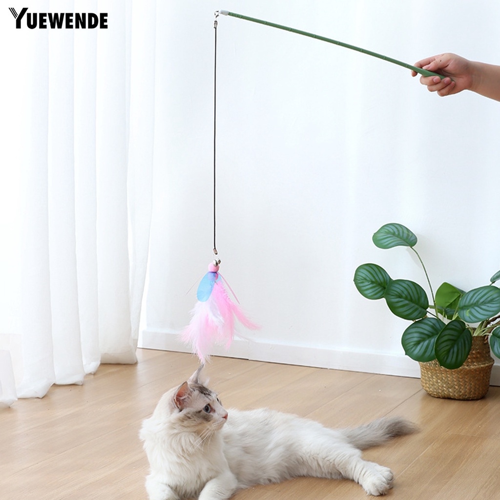 Gậy Trêu Mèo Gắn Lông Vũ Với Chuông Thiết Kế Sáng Tạo Thoải Mái Độc Đáo