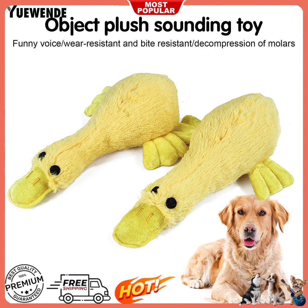 Đồ Chơi Tương Tác Chống Cắn Hình Vịt Vàng Mềm Mại Dễ Thương Cho Thú Cưng