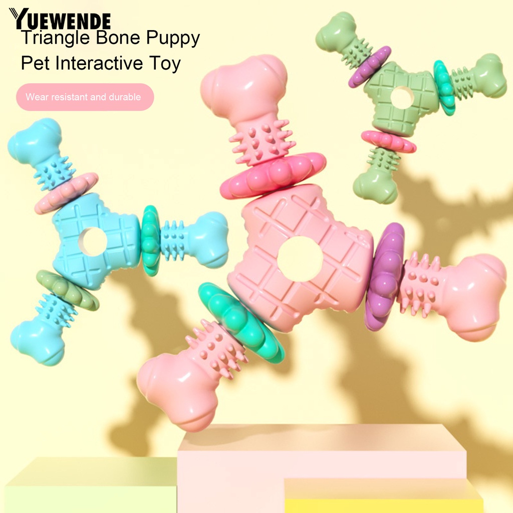 Đồ Chơi Xương Tam Giác Bằng TPR Chống Cắn Tương Tác Với Thú Cưng