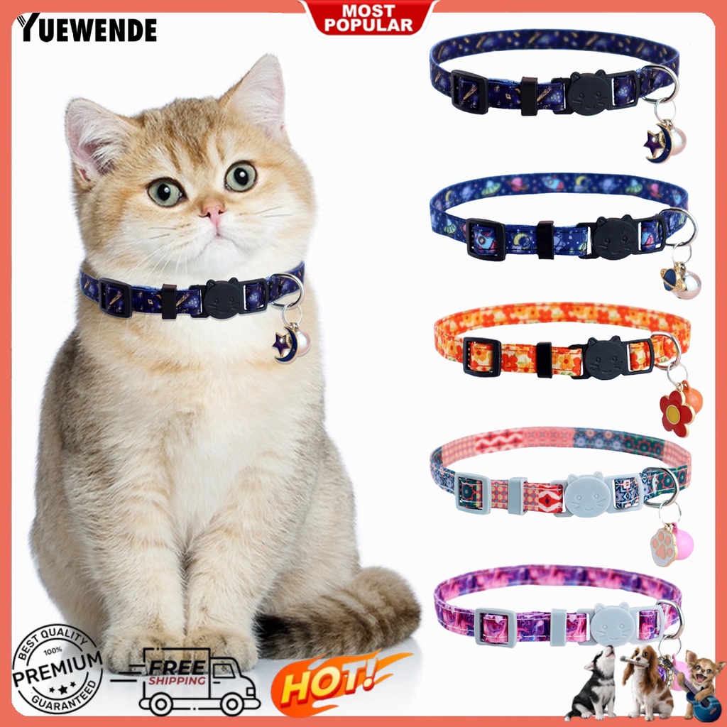 Yr.t Vòng Cổ Họa Tiết Hoạt Hình Dễ Tháo Gỡ Nhanh Chống Mài Mòn Có Thể Điều Chỉnh Cho Thú Cưng
