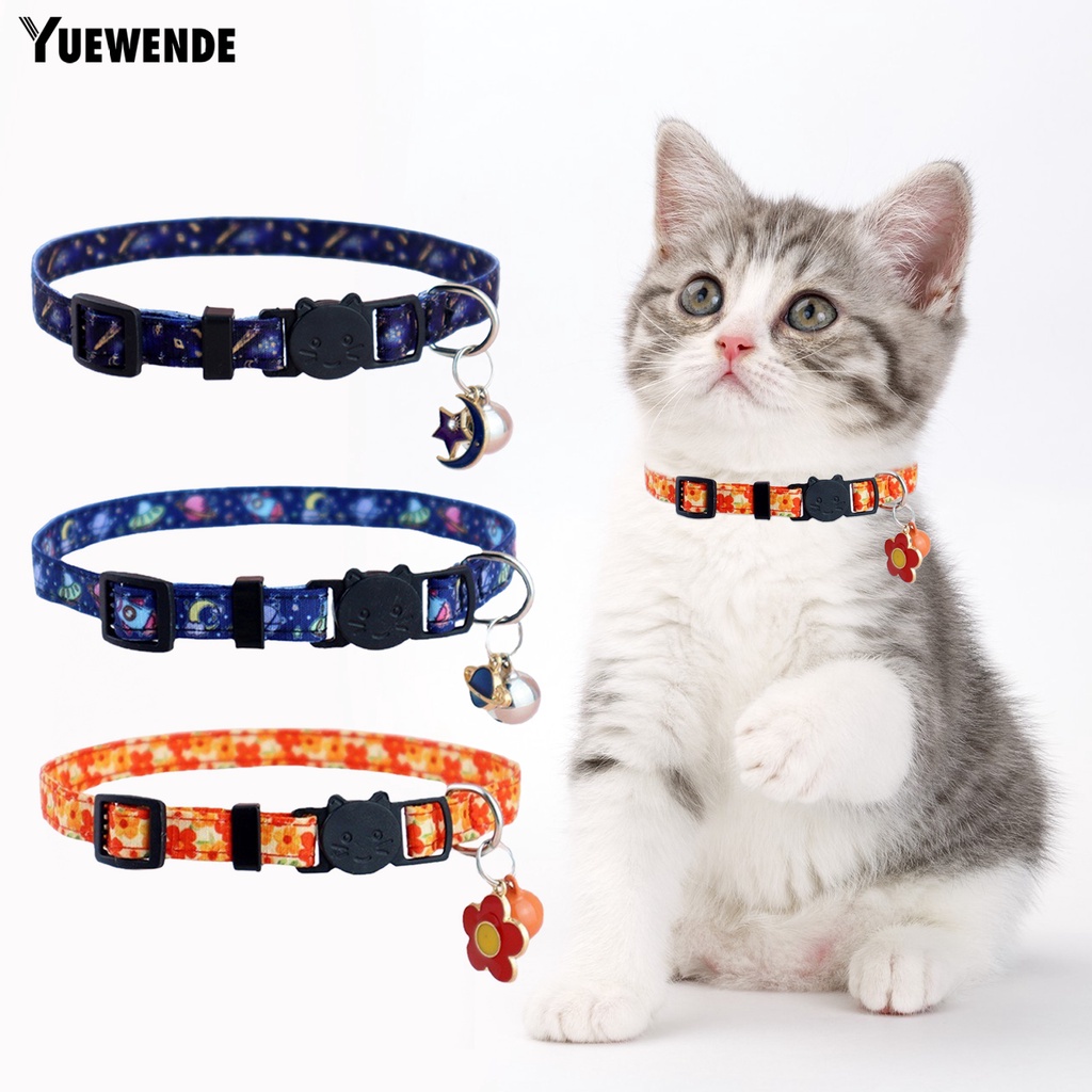Yr.t Vòng Cổ Họa Tiết Hoạt Hình Dễ Tháo Gỡ Nhanh Chống Mài Mòn Có Thể Điều Chỉnh Cho Thú Cưng
