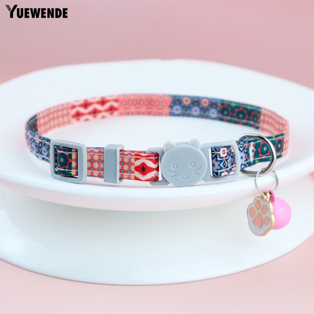 Yr.t Vòng Cổ Họa Tiết Hoạt Hình Dễ Tháo Gỡ Nhanh Chống Mài Mòn Có Thể Điều Chỉnh Cho Thú Cưng