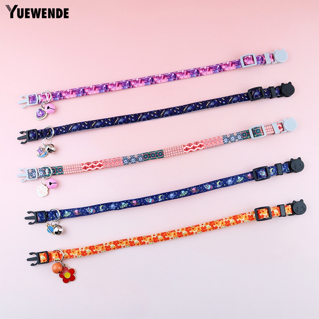 Yr.t Vòng Cổ Họa Tiết Hoạt Hình Dễ Tháo Gỡ Nhanh Chống Mài Mòn Có Thể Điều Chỉnh Cho Thú Cưng