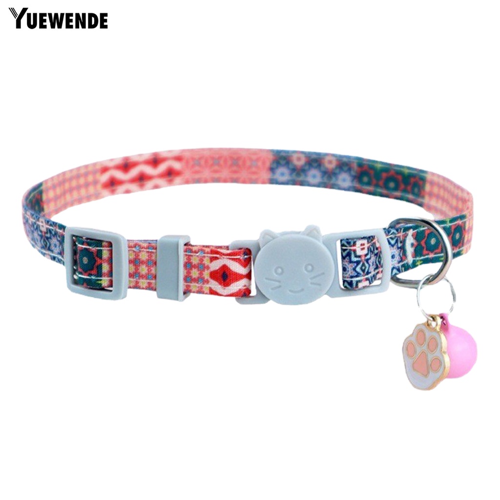 Yr.t Vòng Cổ Họa Tiết Hoạt Hình Dễ Tháo Gỡ Nhanh Chống Mài Mòn Có Thể Điều Chỉnh Cho Thú Cưng
