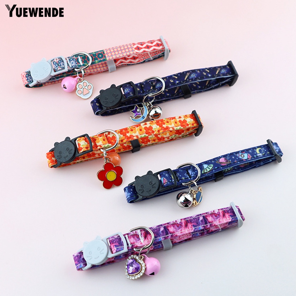 Yr.t Vòng Cổ Họa Tiết Hoạt Hình Dễ Tháo Gỡ Nhanh Chống Mài Mòn Có Thể Điều Chỉnh Cho Thú Cưng