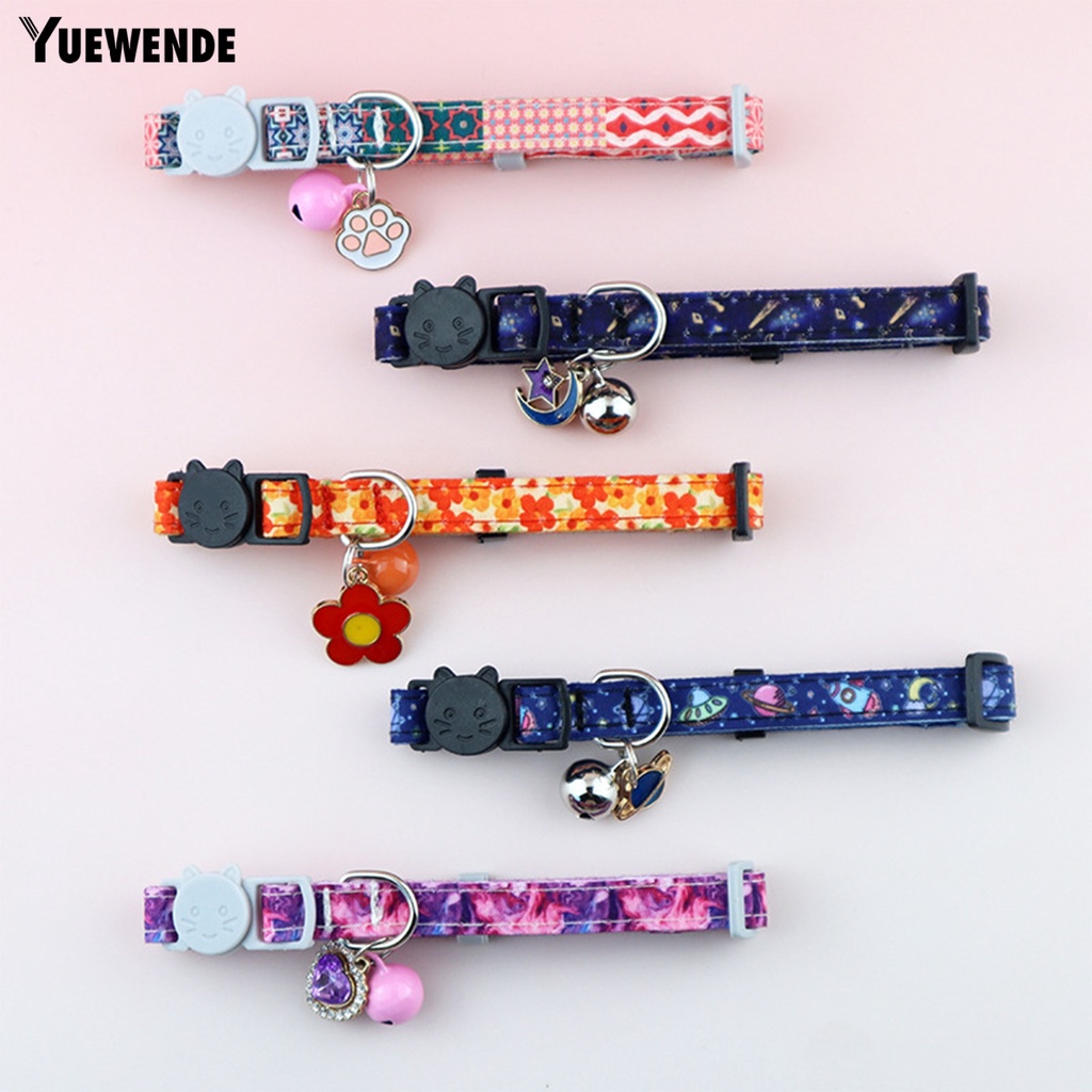 Yr.t Vòng Cổ Họa Tiết Hoạt Hình Dễ Tháo Gỡ Nhanh Chống Mài Mòn Có Thể Điều Chỉnh Cho Thú Cưng