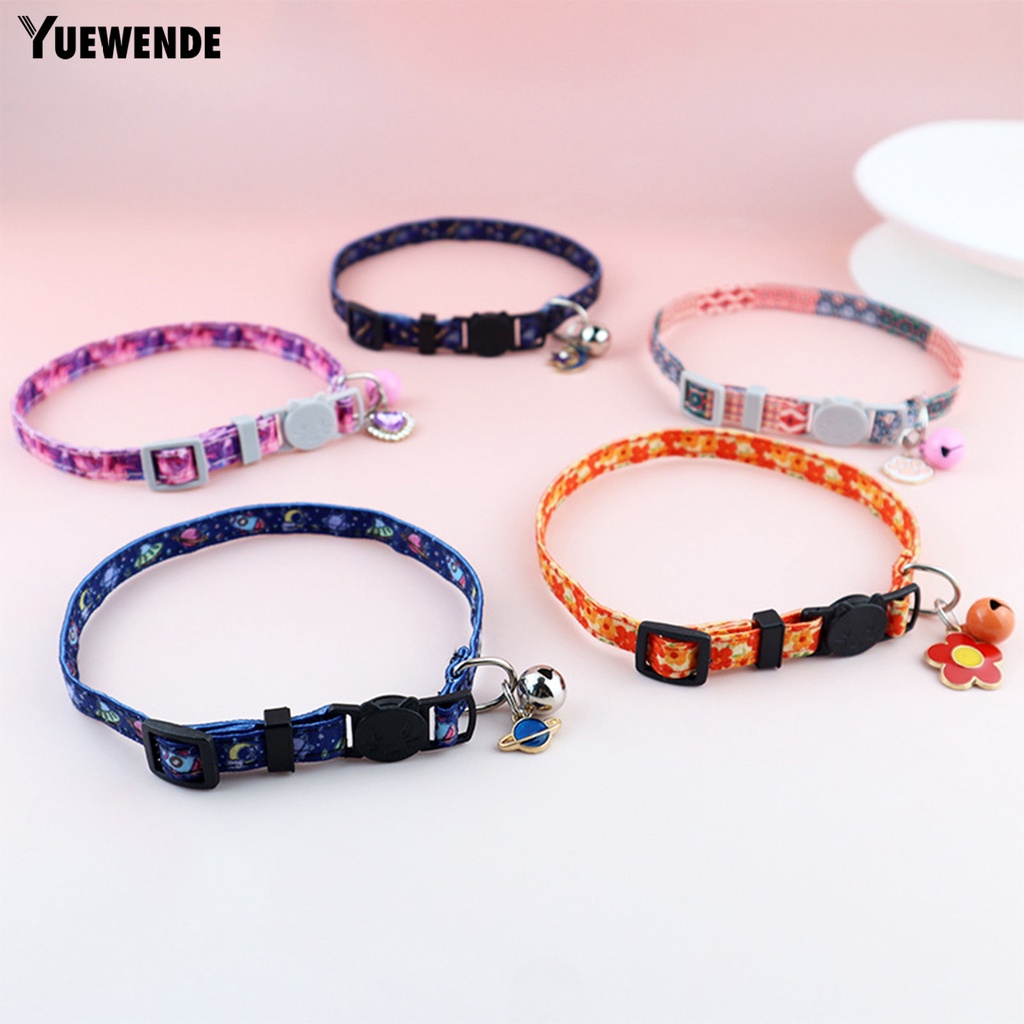 Yr.t Vòng Cổ Họa Tiết Hoạt Hình Dễ Tháo Gỡ Nhanh Chống Mài Mòn Có Thể Điều Chỉnh Cho Thú Cưng