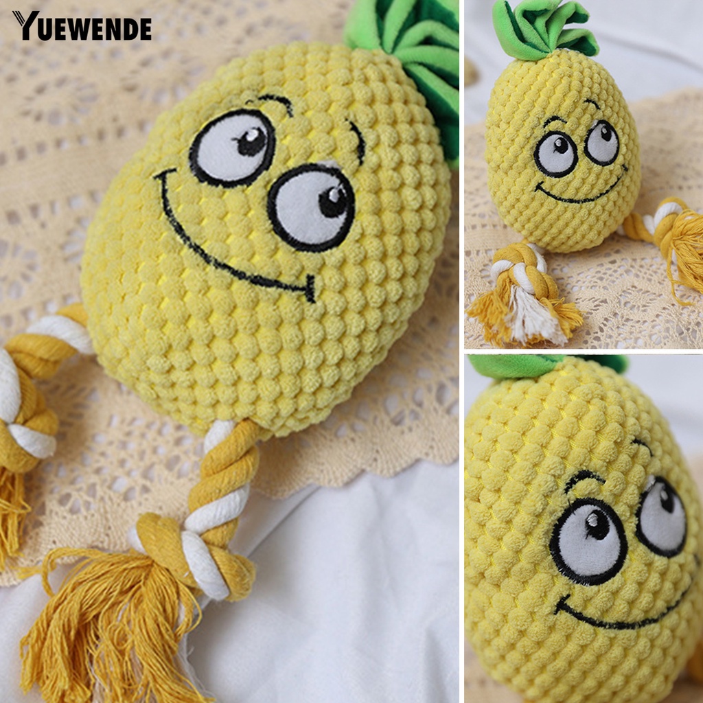 Đồ Chơi Nhồi Bông Hình Quả Dứa Hoạt Hình Có Âm Thanh Vui Nhộn Cho Thú Cưng