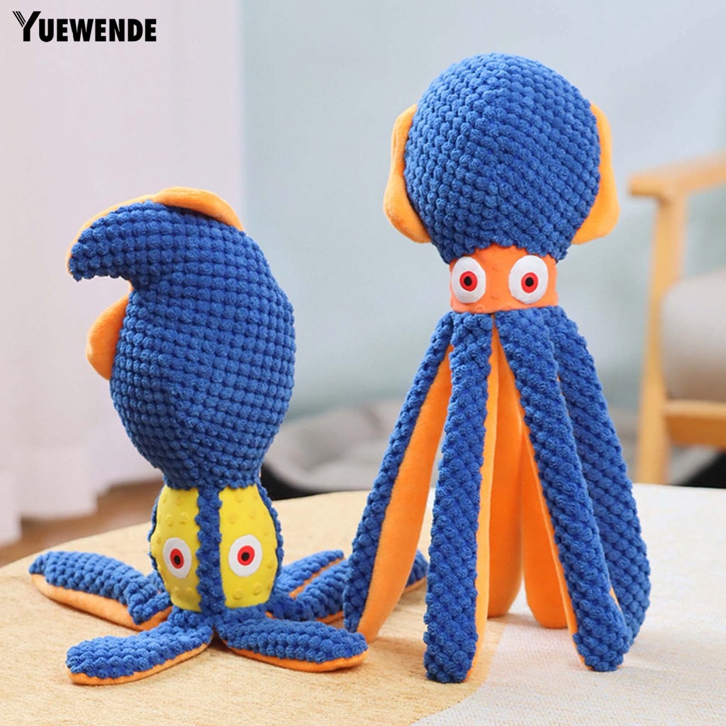 Đồ Chơi Nhồi Bông Hình Bạch Tuộc Hoạt Hình Mềm Mại Chống Cắn Cho Thú Cưng