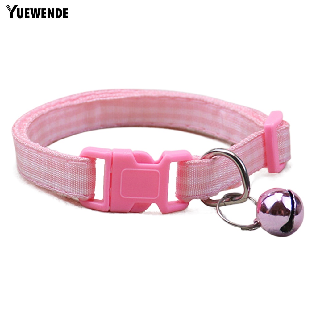 Vòng Cổ Họa Tiết Kẻ Ô Nhiều Màu Sắc Có Chuông Dành Cho Thú Cưng