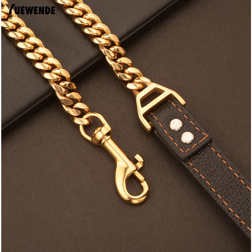 Dây Xích Giả Da Dắt Thú Cưng Đi Dạo Bằng Thép Không Gỉ