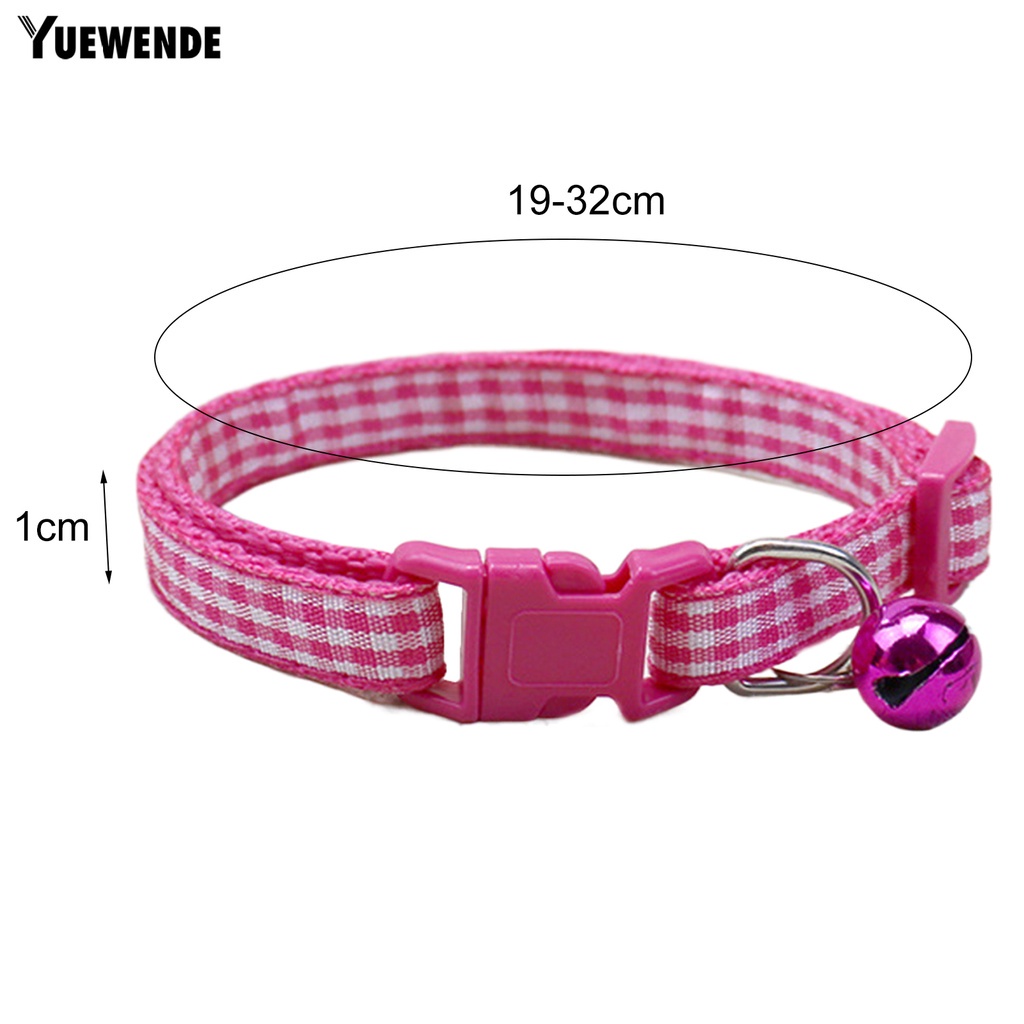 Vòng Cổ Họa Tiết Kẻ Ô Nhiều Màu Sắc Có Chuông Dành Cho Thú Cưng