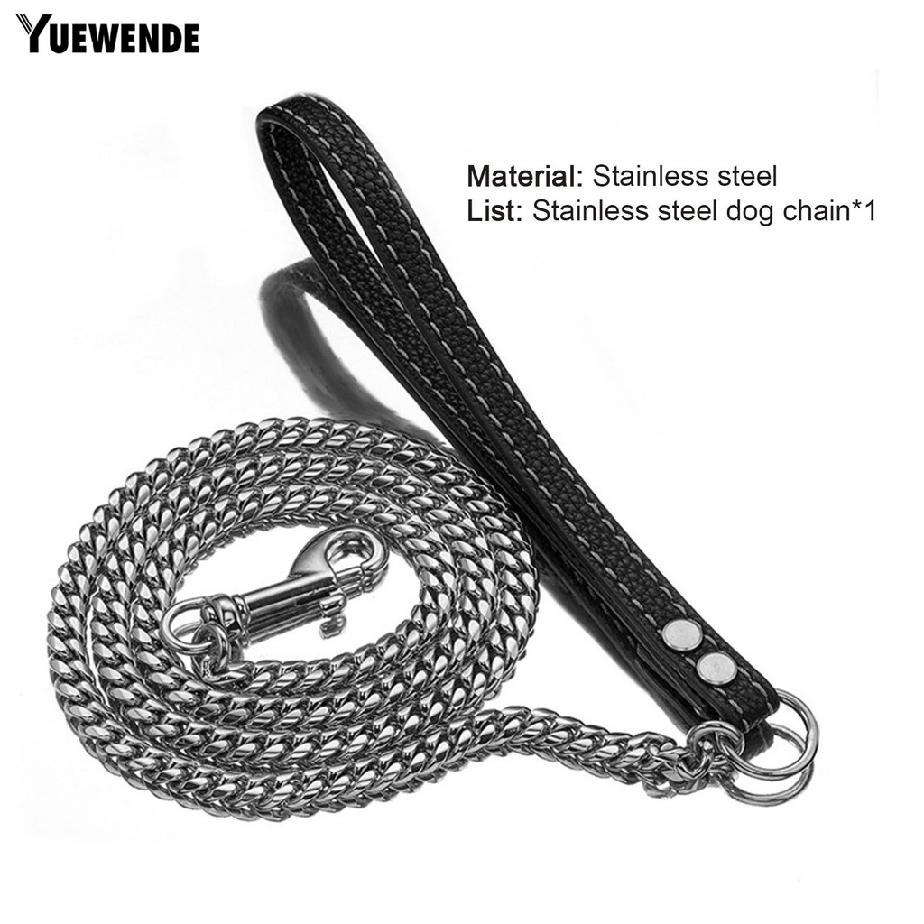 Dây Xích Giả Da Dắt Thú Cưng Đi Dạo Bằng Thép Không Gỉ