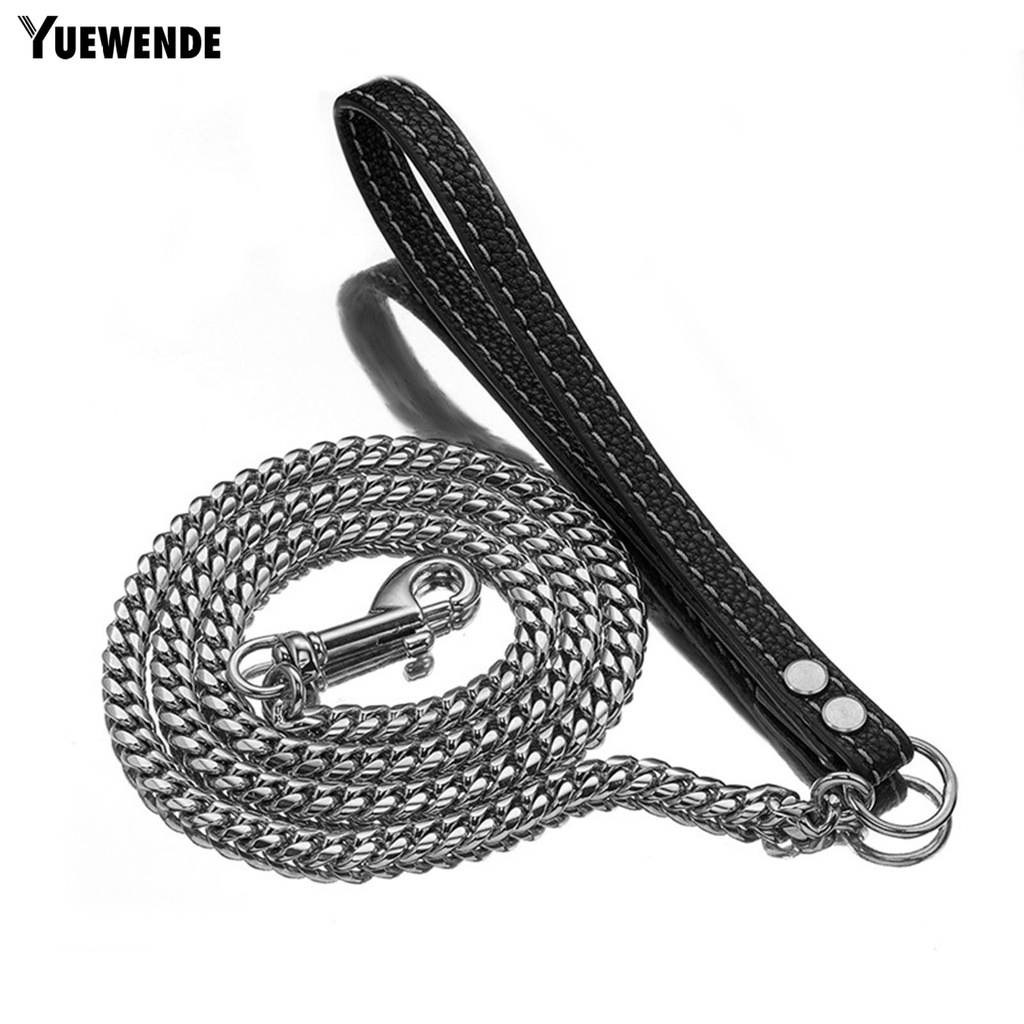 Dây Xích Giả Da Dắt Thú Cưng Đi Dạo Bằng Thép Không Gỉ