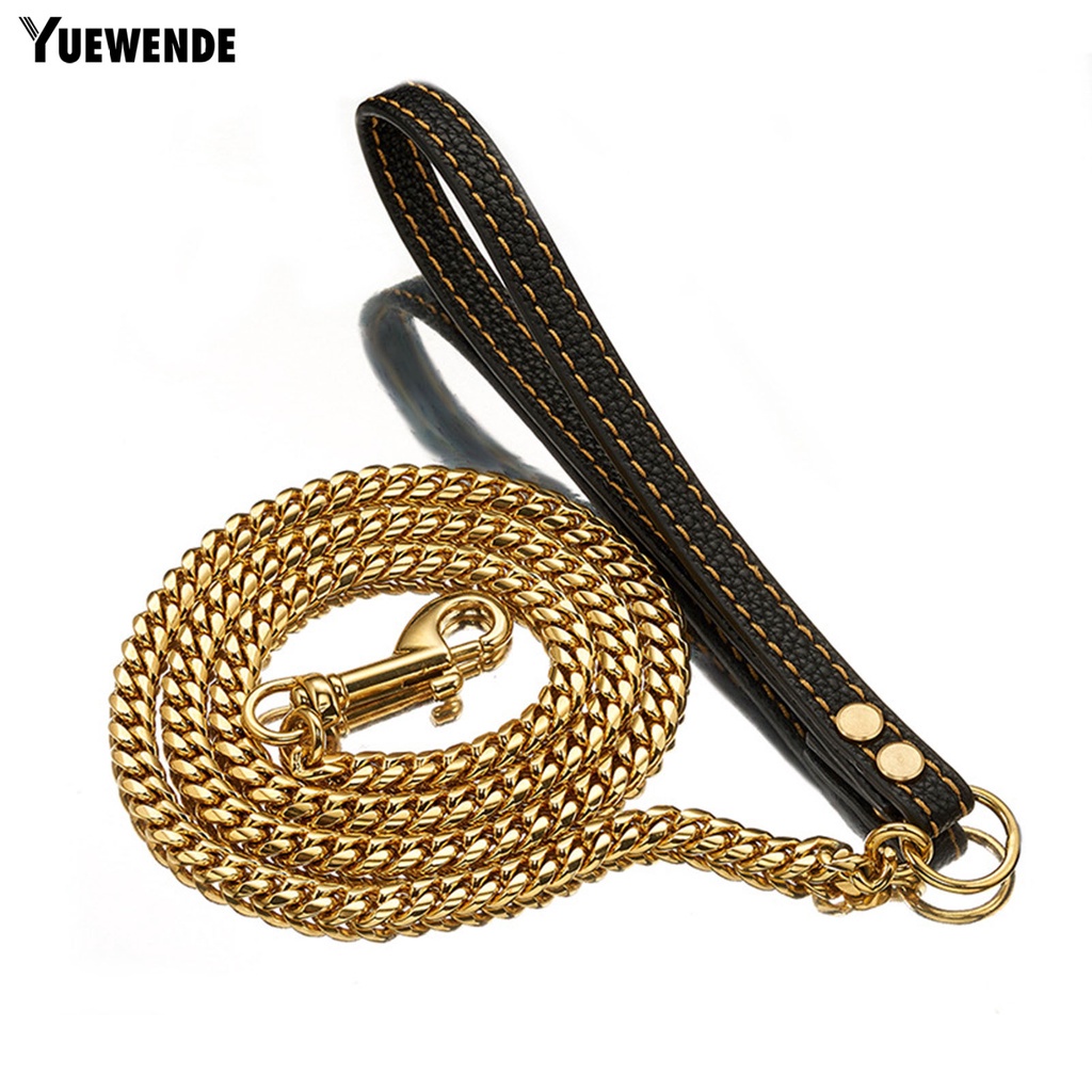 Dây Xích Giả Da Dắt Thú Cưng Đi Dạo Bằng Thép Không Gỉ