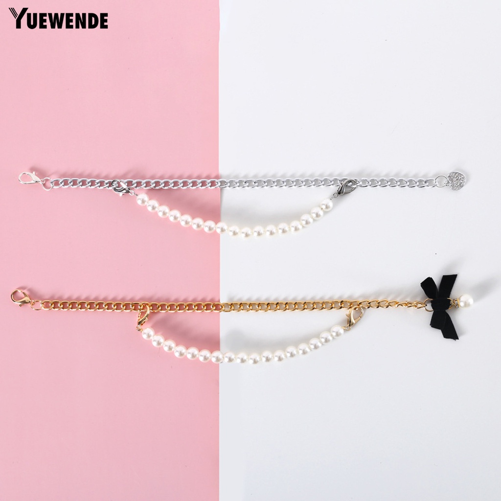 Vòng Cổ Đính Nơ Ngọc Trai Giả Thanh Lịch Dễ Phối Đồ Dành Cho Mèo Cưng