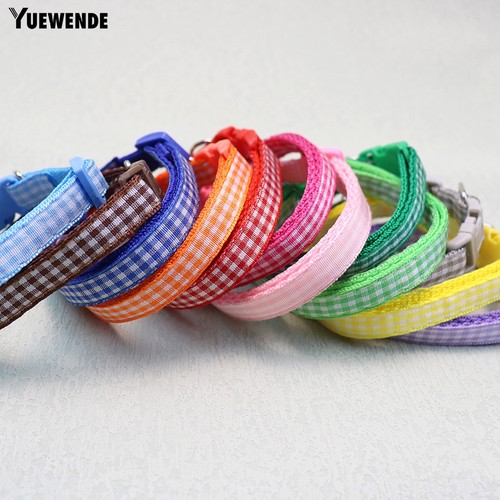 Vòng Cổ Họa Tiết Kẻ Ô Nhiều Màu Sắc Có Chuông Dành Cho Thú Cưng