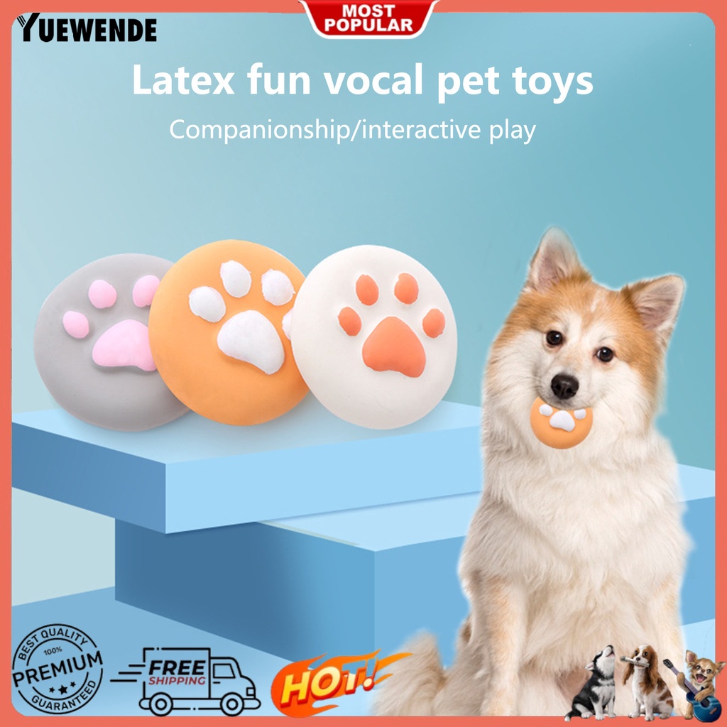 Đồ Chơi Mềm Mại Chống Cắn Chống Mài Mòn in Hình Dấu Chân Dễ Thương Có Âm Thanh Vui Nhộn Cho Cún Cưng