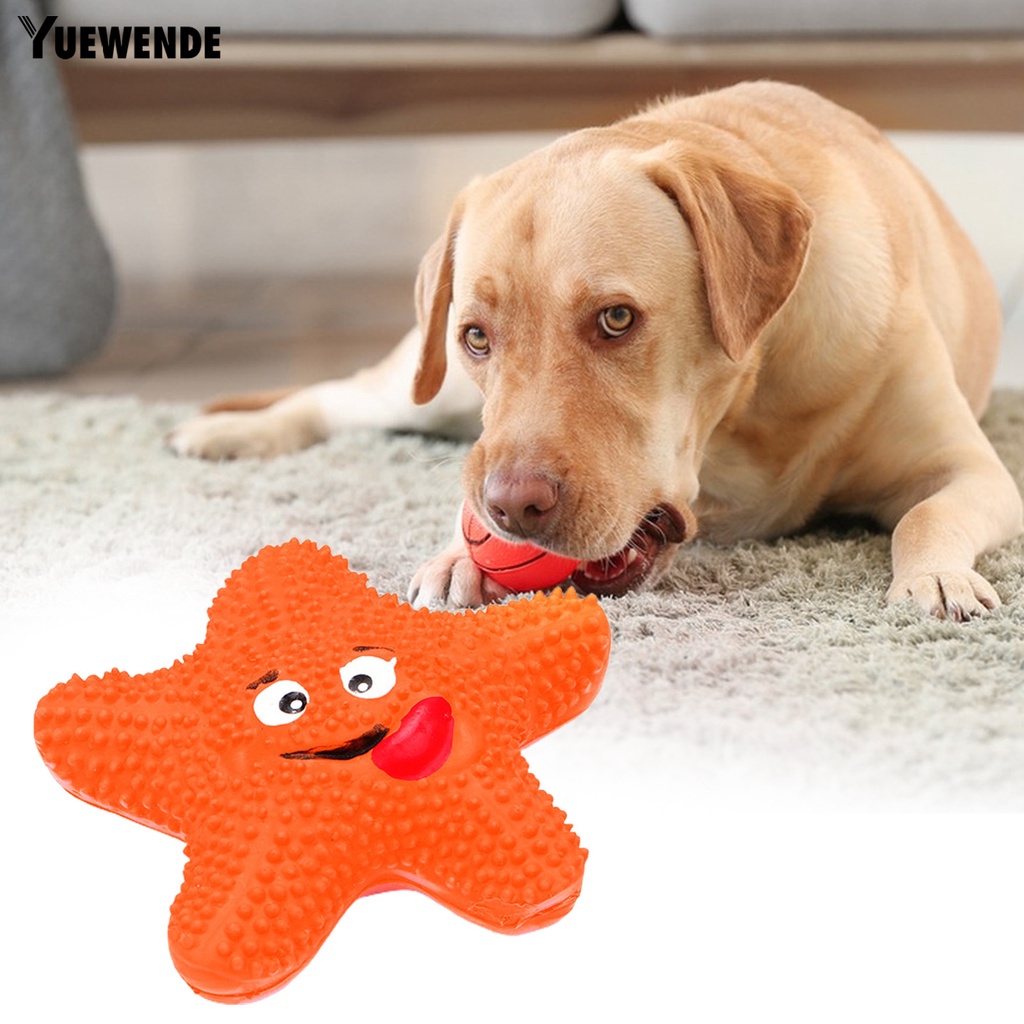 Đồ Chơi Gặm Hình Cua / Sao Biển 3D Màu Sắc Tươi Sáng Dễ Thương Có Âm Thanh Vui Nhộn Cho Thú Cưng