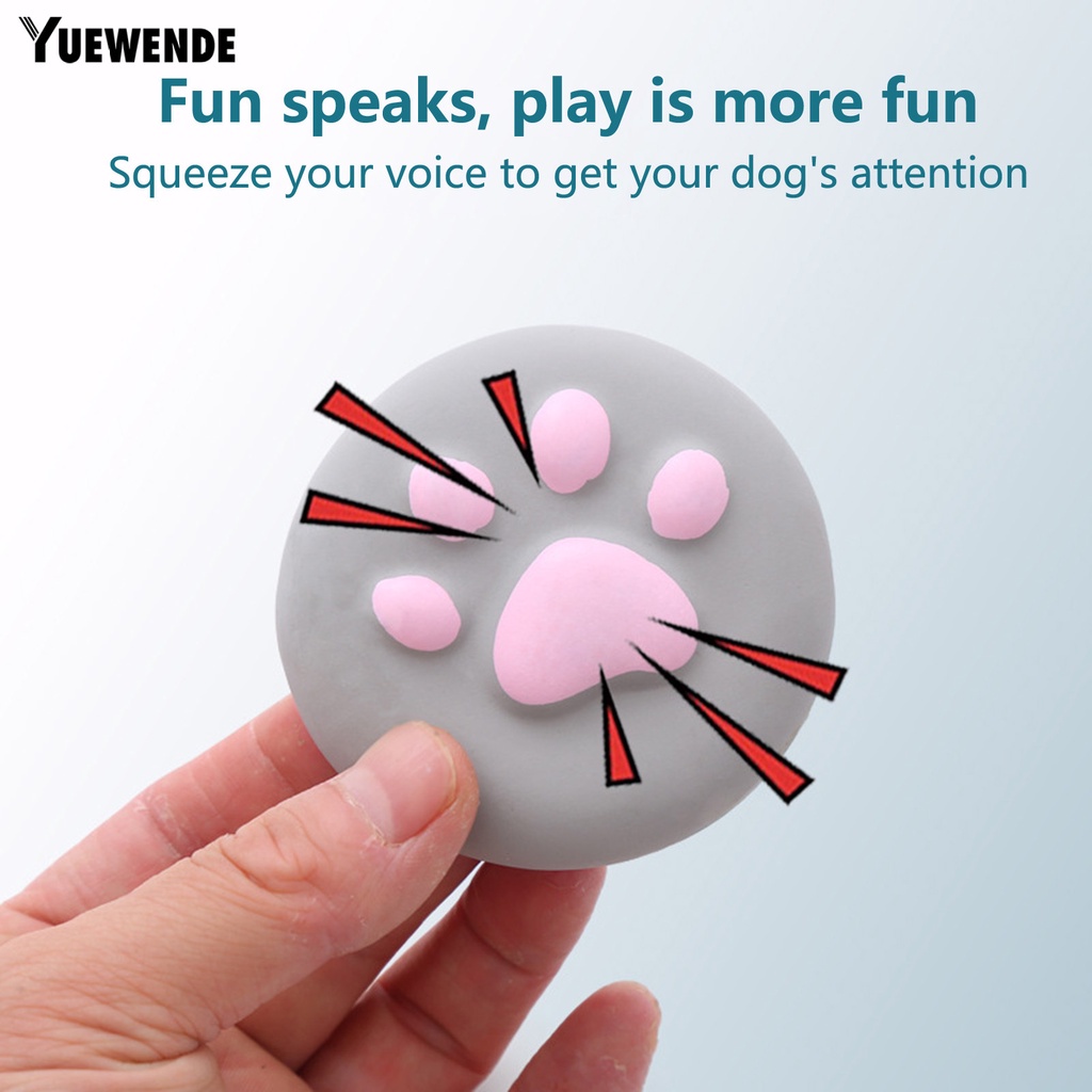 Đồ Chơi Mềm Mại Chống Cắn Chống Mài Mòn in Hình Dấu Chân Dễ Thương Có Âm Thanh Vui Nhộn Cho Cún Cưng