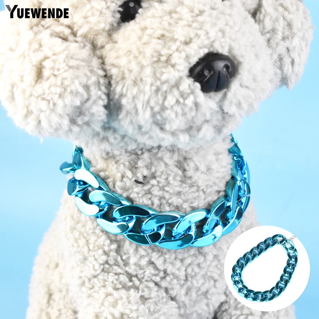 Yr.t Vòng Cổ Chuỗi Xích Chó Bull Pháp Lấp Lánh Phong Cách Hip-Hop Cá Tính Trang Trí Dành Cho Cún Cưng