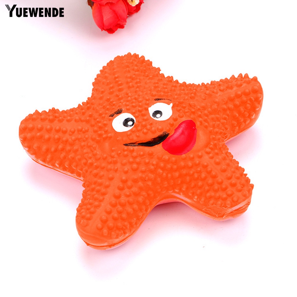 Đồ Chơi Gặm Hình Cua / Sao Biển 3D Màu Sắc Tươi Sáng Dễ Thương Có Âm Thanh Vui Nhộn Cho Thú Cưng