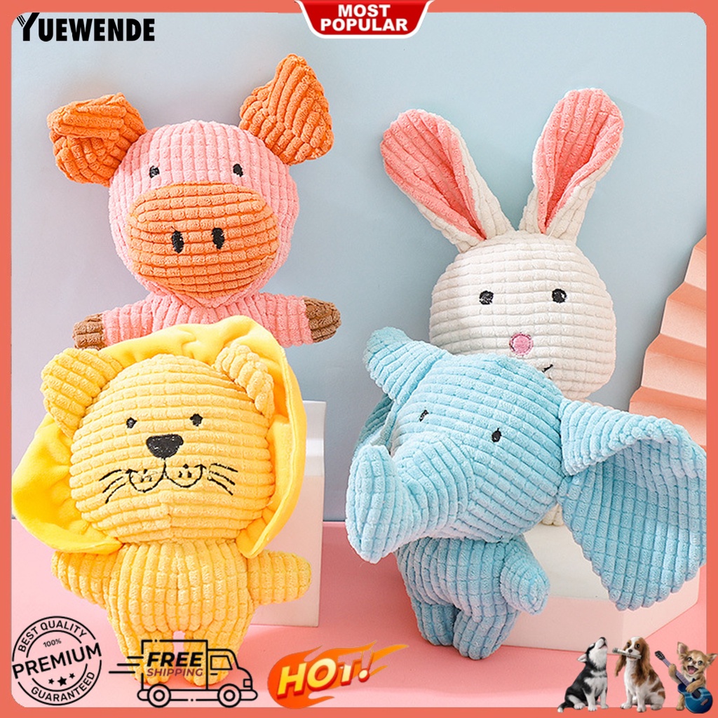 Yr.t Đồ Chơi Thú Nhồi Bông Hình Sư Tử / Heo Mềm Mại Chống Cắn Phát Ra Âm Thanh Sáng Tạo Giáo Dục S