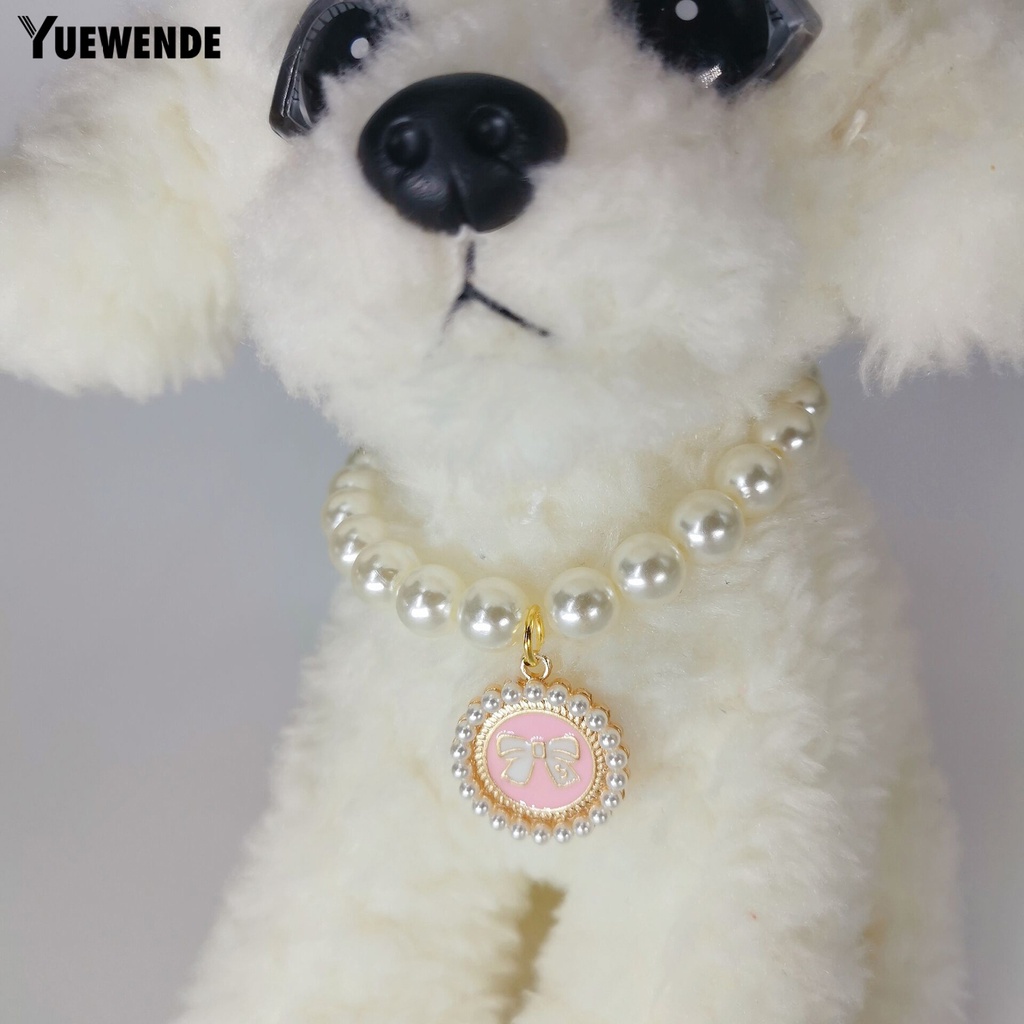 Vòng Cổ Đính Ngọc Trai Giả Bằng Nhựa Siêu Bền Dễ Thương Cho Thú Cưng